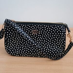 NWT! Coach Black Polka Dot Women's Nolita 19 Mini Bag